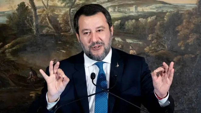 Il ministro delle infrastrutture Matteo Salvini, 9 novembre 2022.  ANSA/MASSIMO PERCOSSI