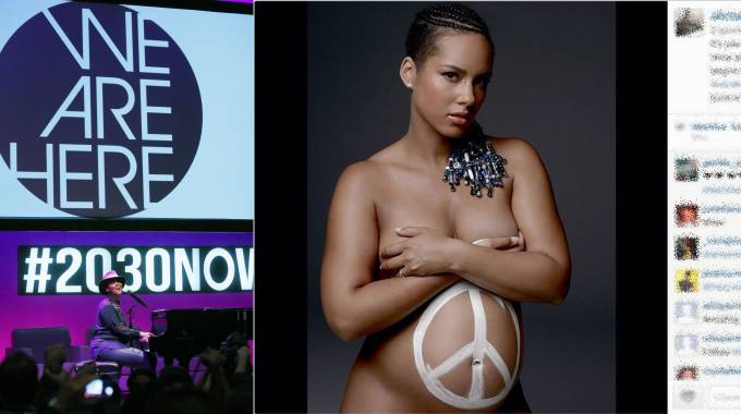 Alicia Keys su Instagram nuda per una buona causa