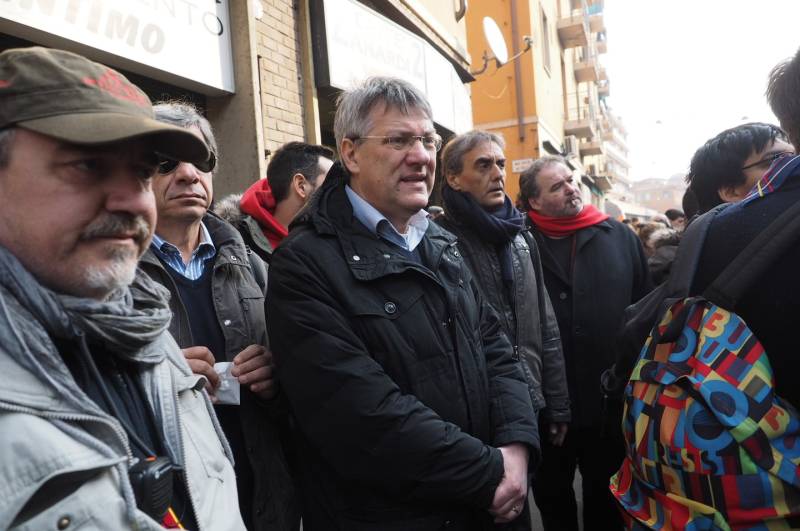 Maurizio Landini alla manifestazione di Libera a Bologna (Fotoschicchi)
