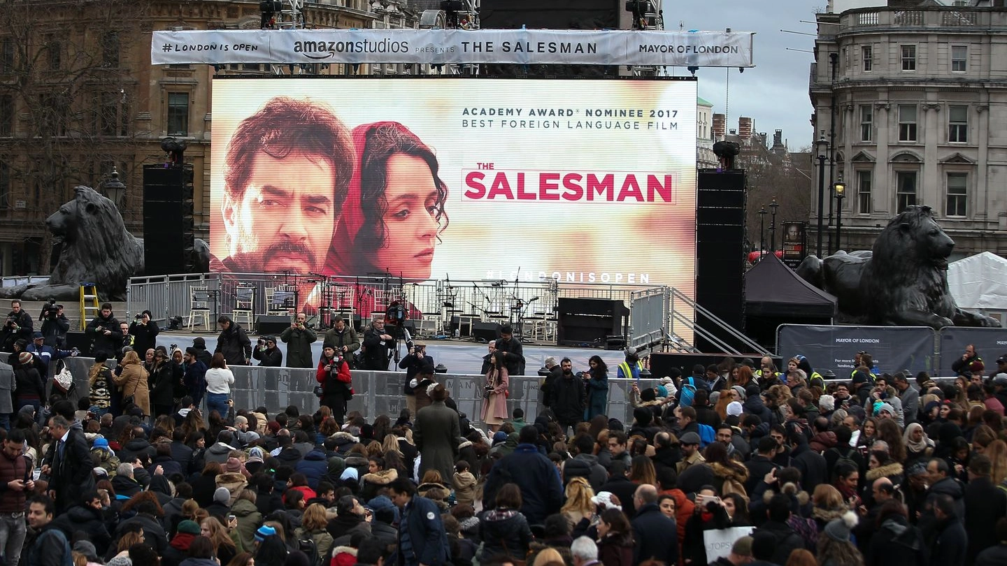 Folla a Trafalgar Square per 'Il cliente' di Asghar Farhadi (Afp)