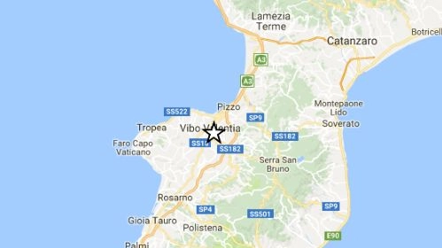 Scossa di terremoto nel Vibonese (da sito ingv) 