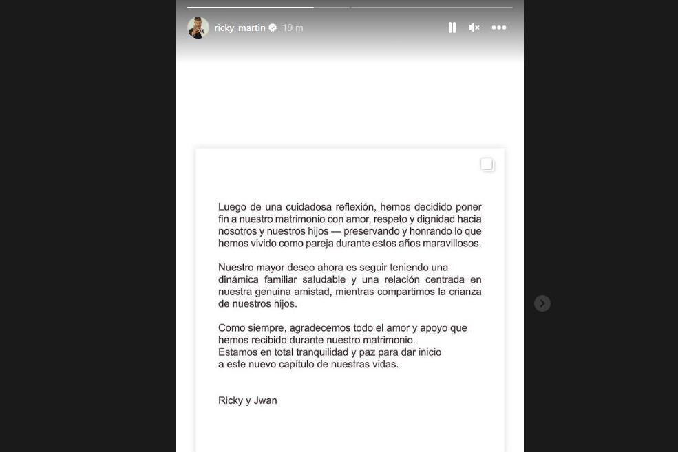 Ricky Martin divorzia dal marito Jwan Yosef, l'annuncio su Instagram