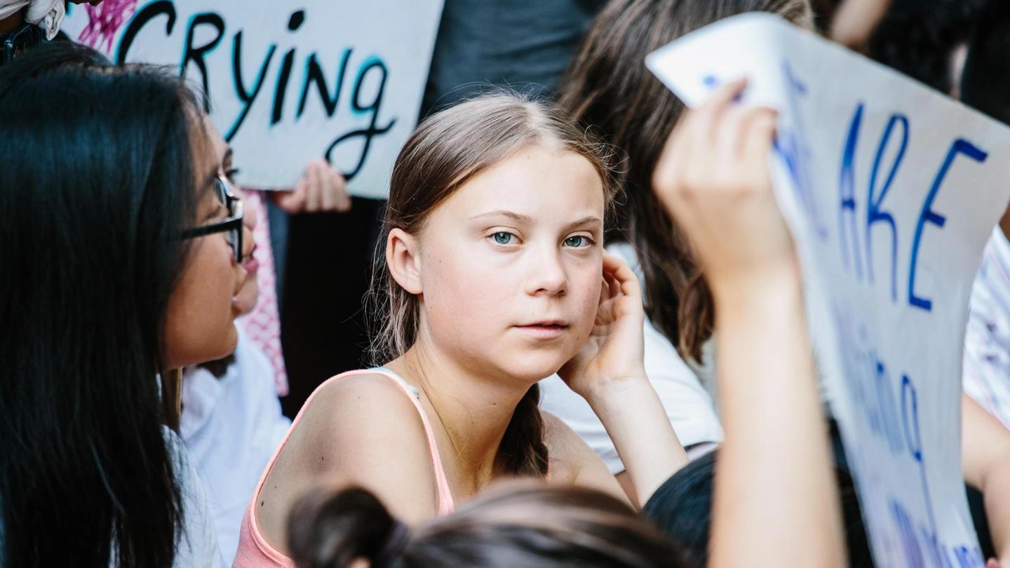 Greta Thunberg, la giovane attivista svedese per il clima (Ansa)