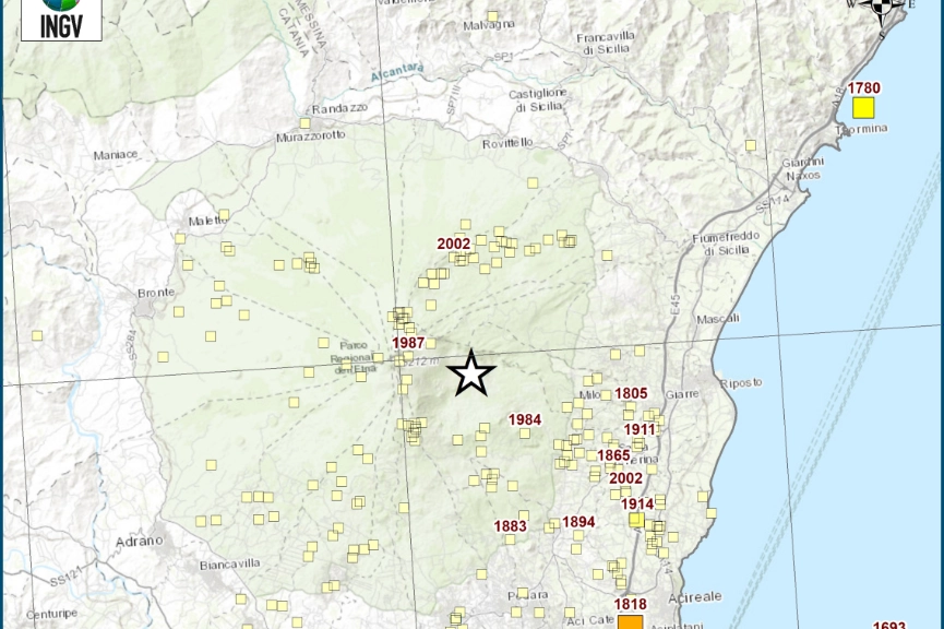 Terremoto oggi a Catania: la mappa dell'Ingv con le segnalazioni