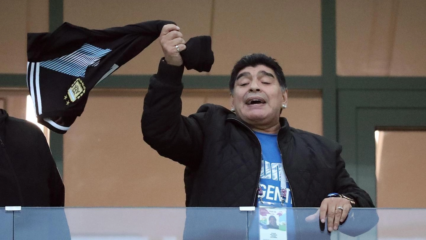 Maradona assista a Argentina-Croazia (Ansa)