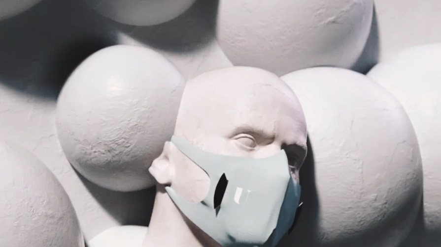 La mascherina biotech 'U-Mask' in un'immagine promozionale del sito