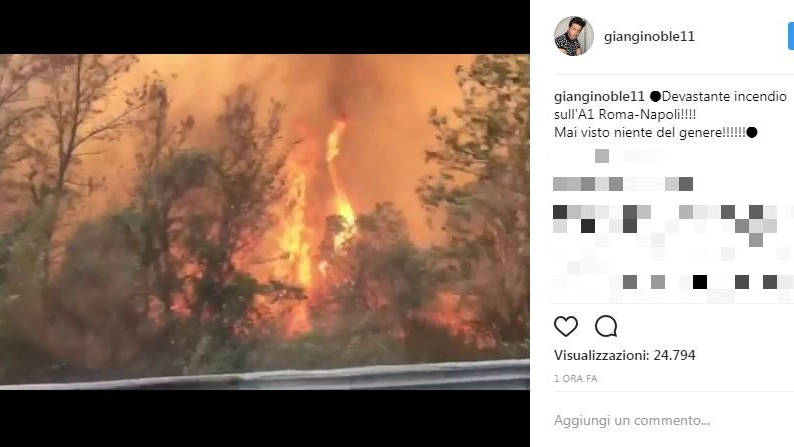 Incendio A1, un fotogramma del video del cantante de "Il Volo"