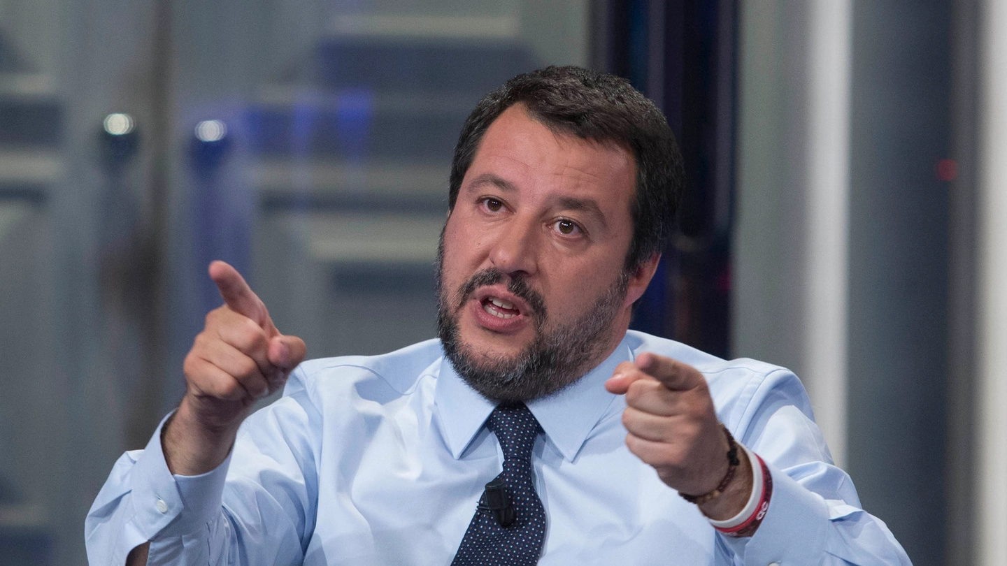 Il vicepremier Matteo Salvini a Porta a Porta (ImagoE)