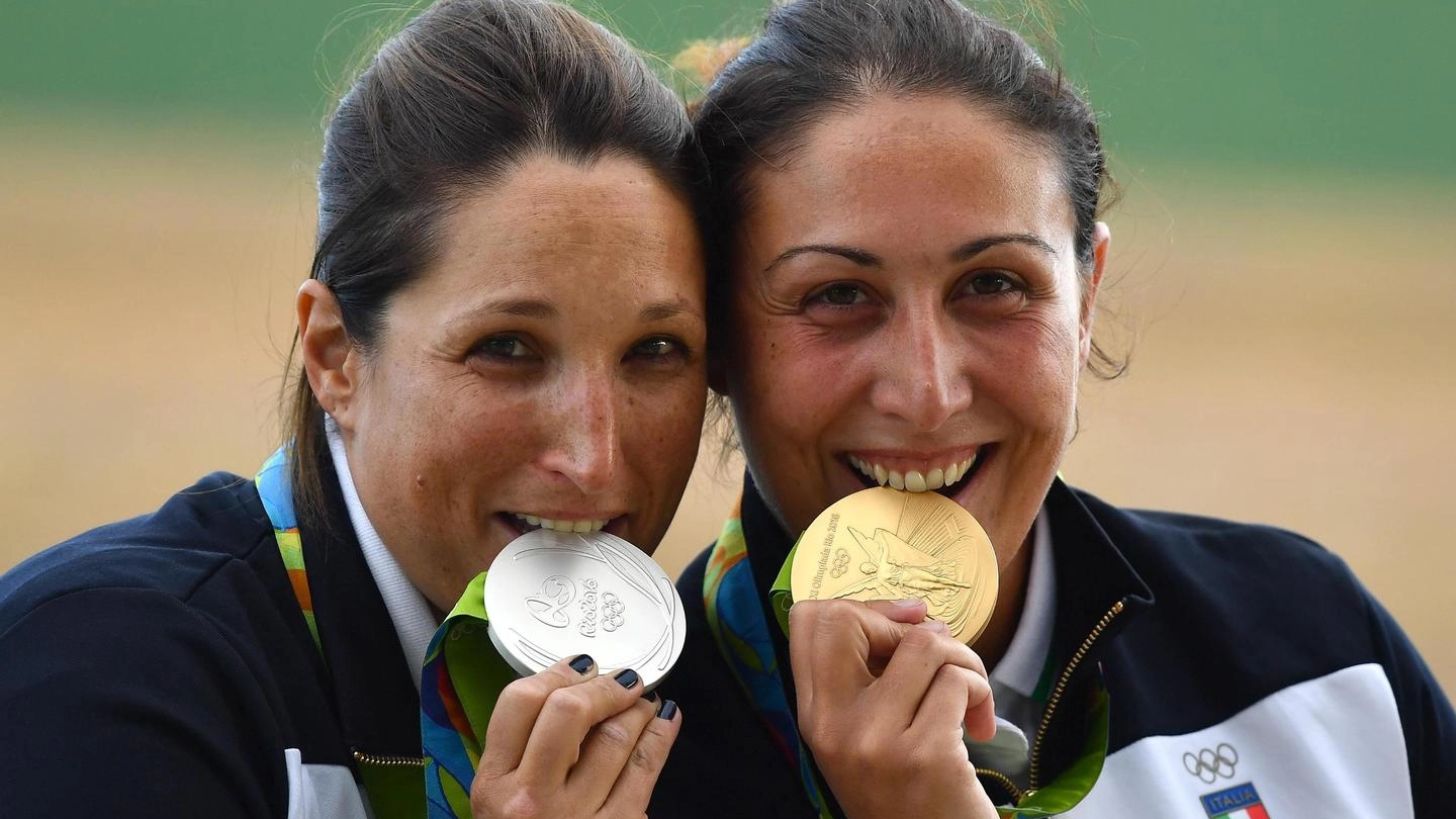 Chiara Cainero e Diana Bacosi, oro e argento nello skeet a Rio 2016