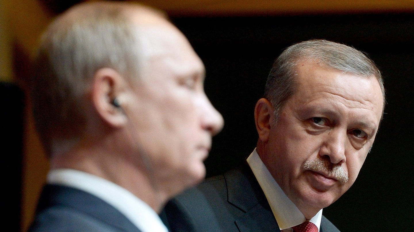 Vladimir Putin e Recep Tayyip Erdogan (Ansa)