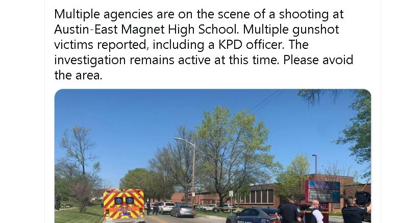 Tweet polizia: sparatoria in un liceo di Konxville, in Tennessee: diversi feriti 