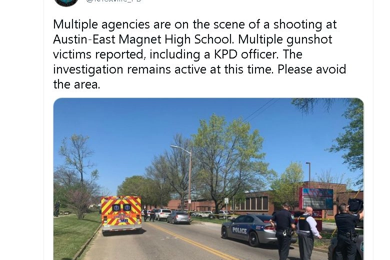 Tweet polizia: sparatoria in un liceo di Konxville, in Tennessee: diversi feriti 