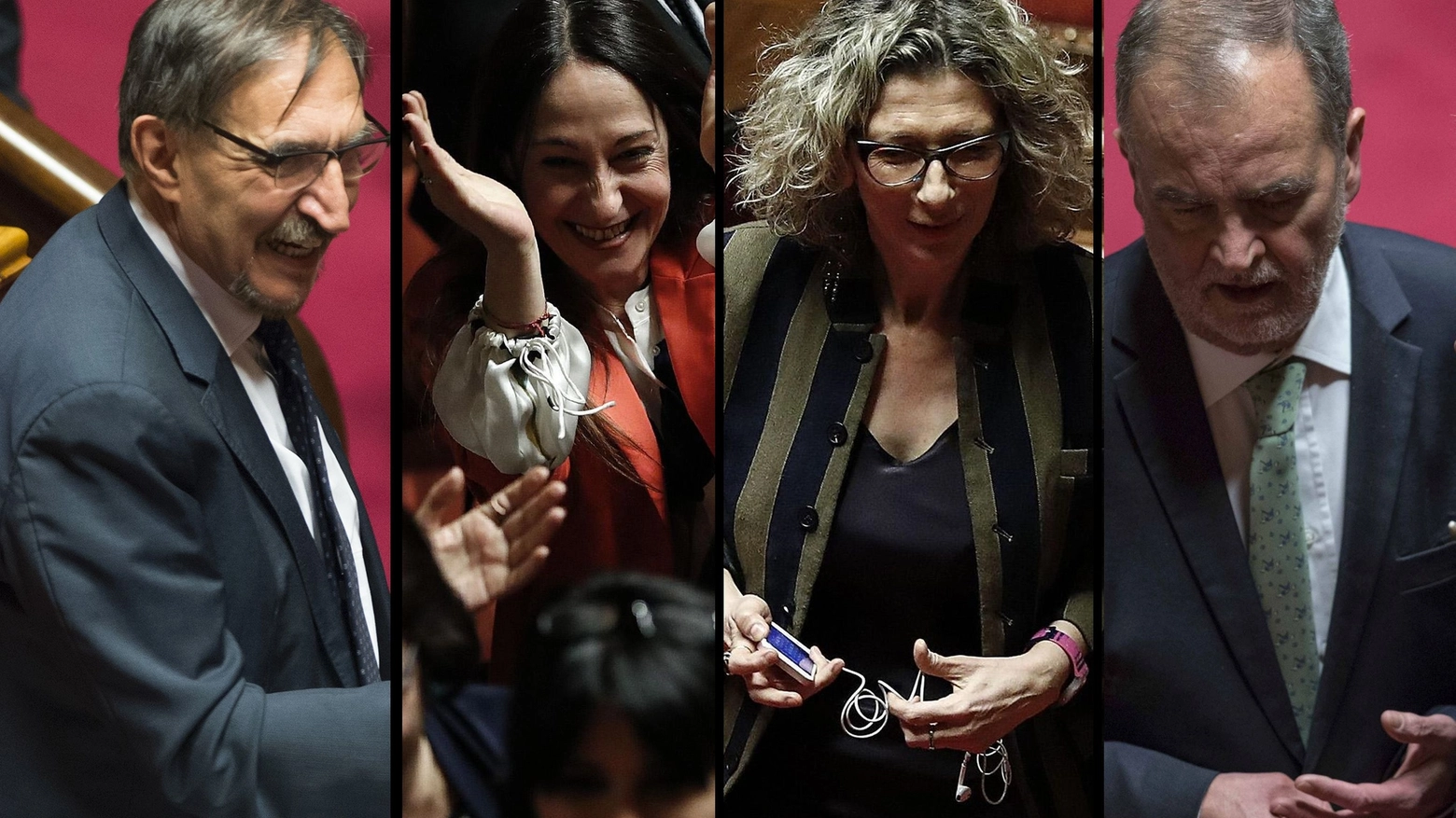 I vicequestori eletti al Senato: La Russa, Taverna, Rossomando e Calderoli