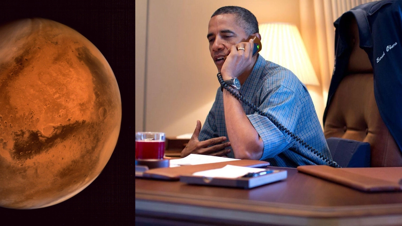 Marte e il presidente Usa Barack Obama