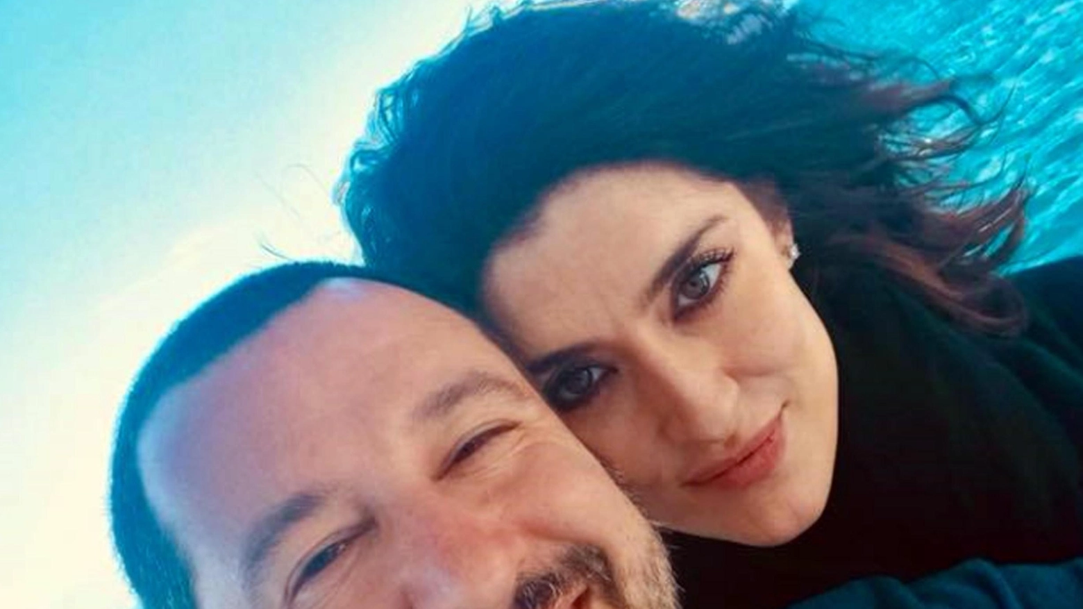 Matteo Salvini e Elisa Isoardi (Ansa)