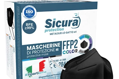 Sicura Protection Mascherine FFP2 Nere su amazon.com