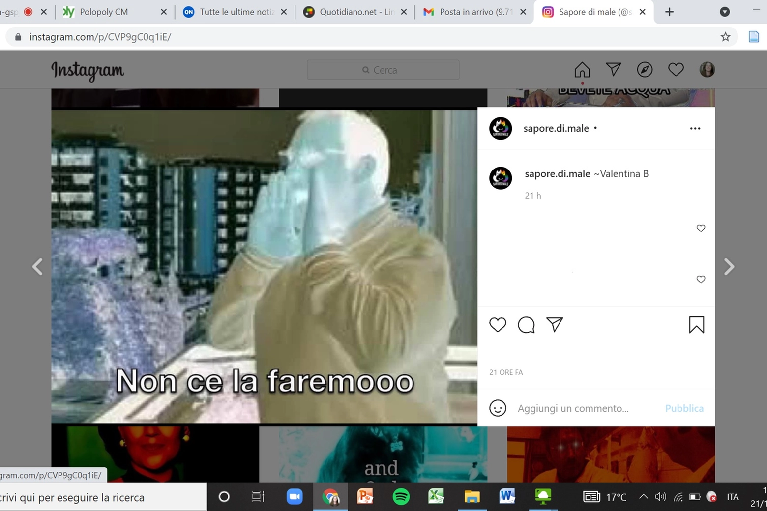 Evil be like: un meme sulla pandemia (Instagram di 'Sapore di male')
