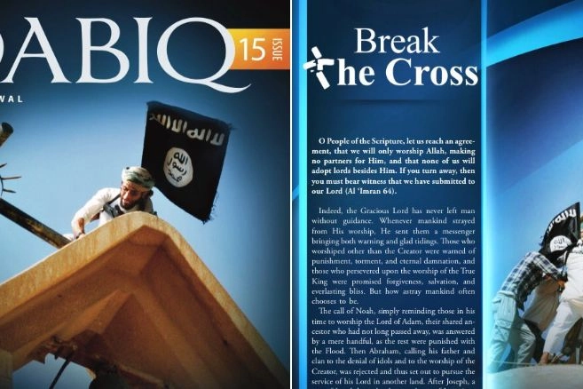 Sulla rivista dell'Isis Daqib l'appello ai lupi solitari: rompete la croce