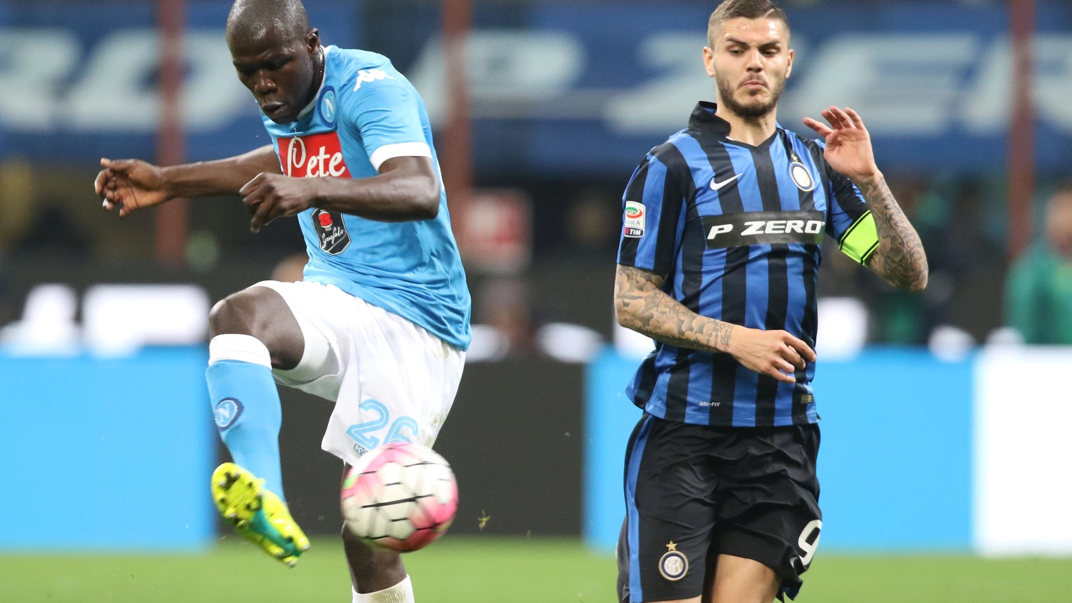 Napoli-Inter, Kouibaly contro Icardi (Newpress)