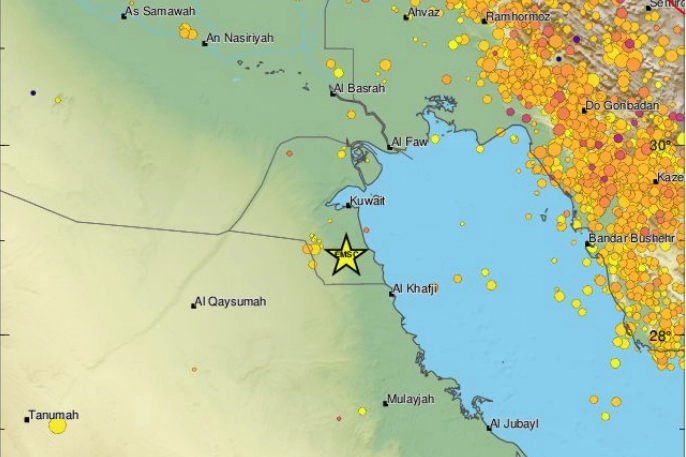 Terremoto oggi in Kuwait, la mappa dell'Emsc