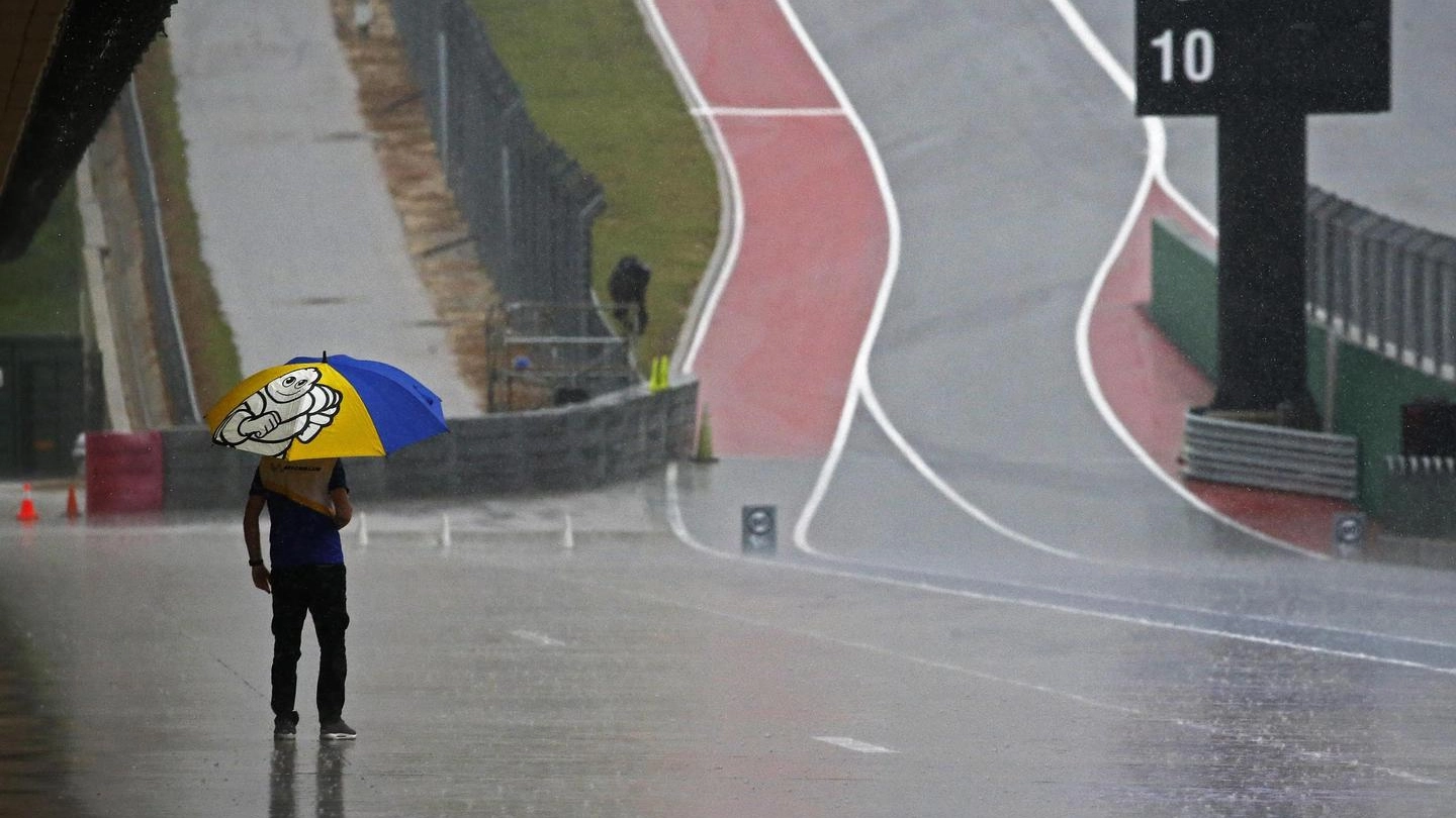 Piove a Austin, problema per le qualifiche (Ansa)