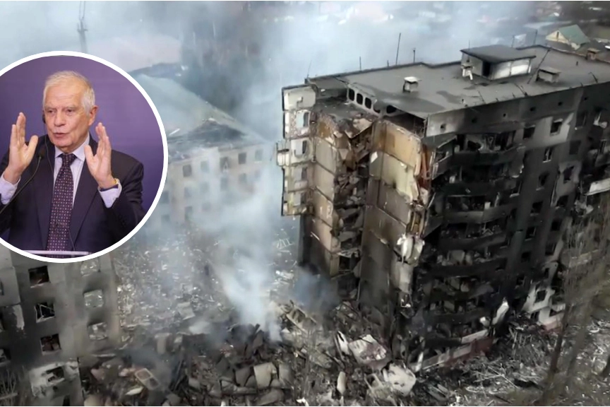 Bombardamenti su Kiev durante la visita dell'Alto rappresentate Ue Josep Borrell
