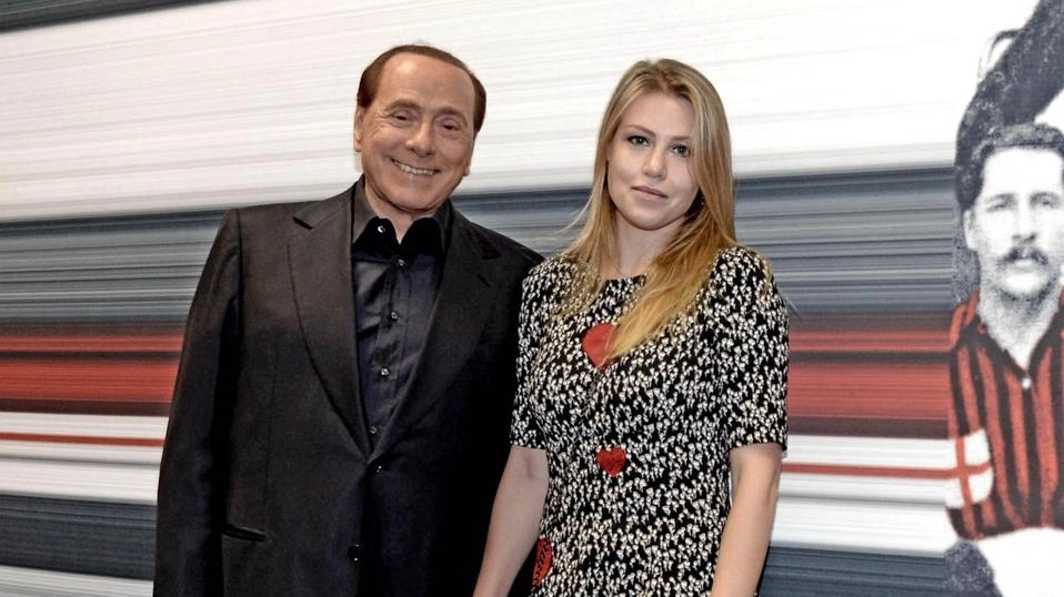 Silvio e Barbara Berlusconi a San Siro (Ansa)