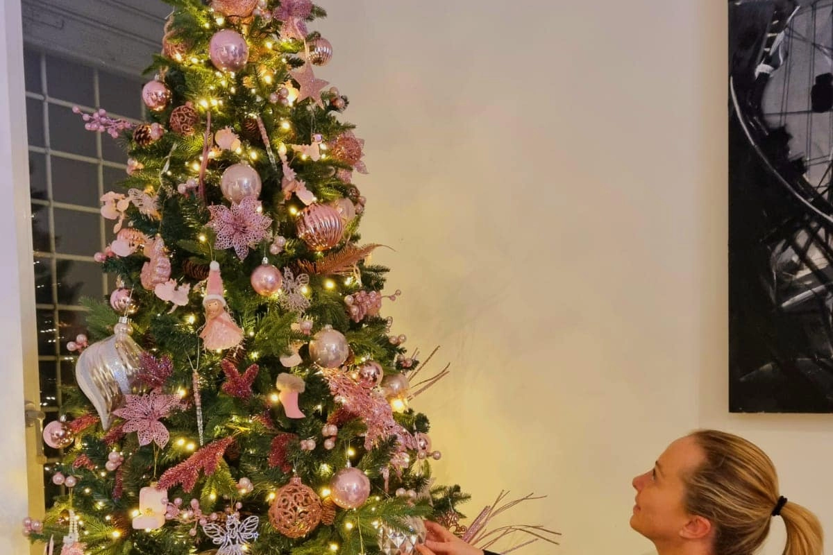 La foto postata ieri da Meloni mentre addobba l'albero di Natale con la figlia Ginevra