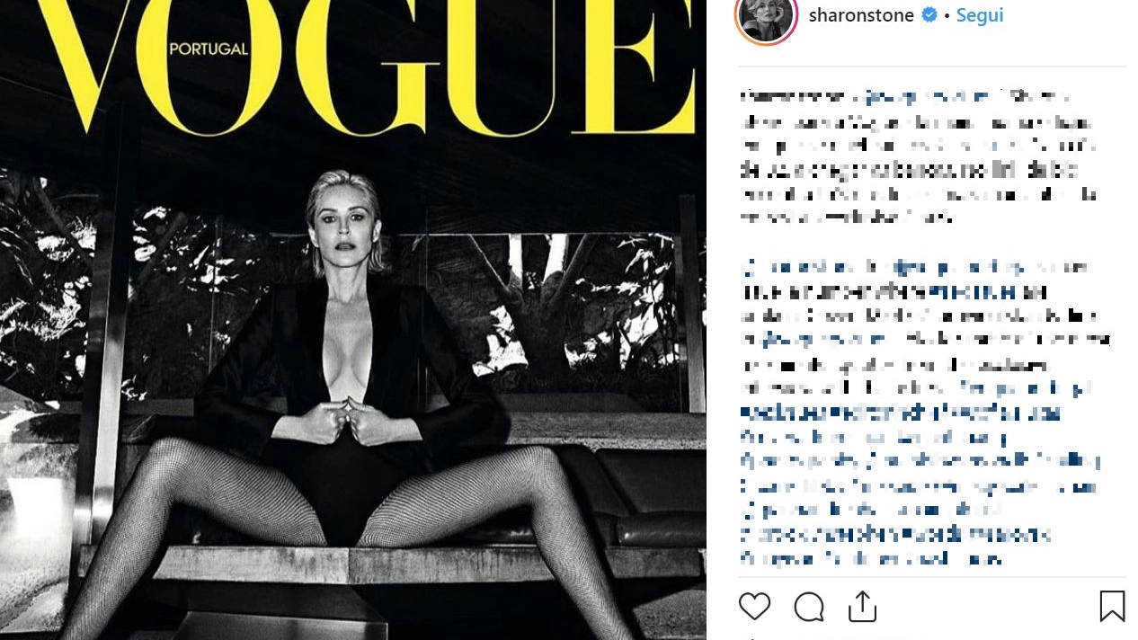 Il topless di Sharon Stone a 61 anni su Vogue