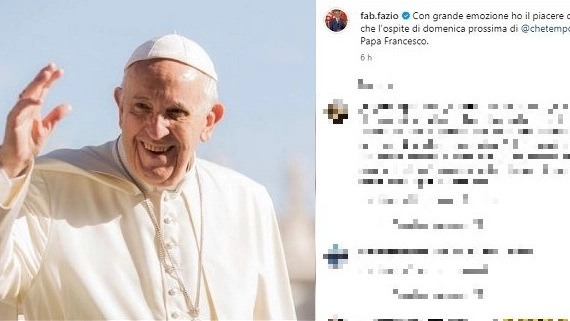 Papa Francesco ospite a Che tempo che fa da Fabio Fazio