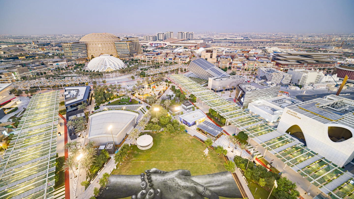 Dubai, l'Expo visto dall'alto (Ansa)