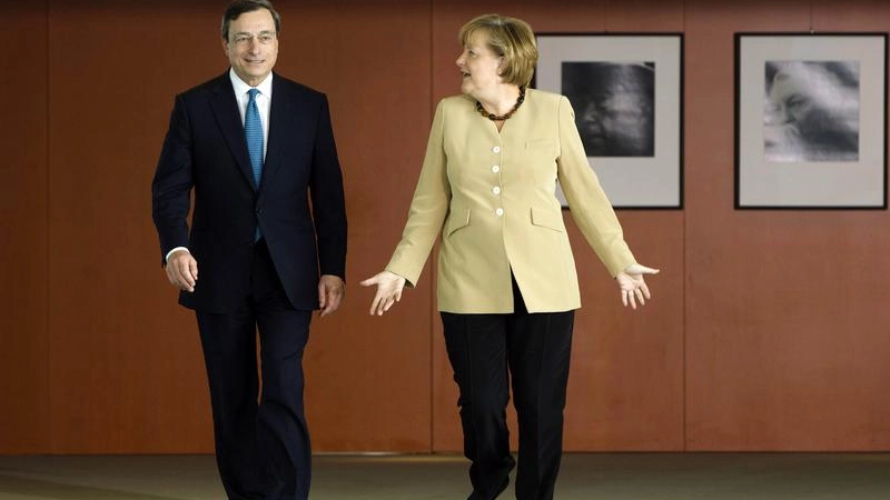 Mario Draghi e Angela Merkel