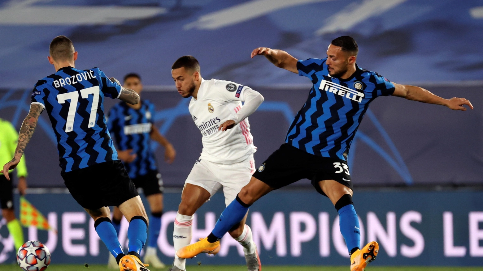 Hazard in azione contro l'Inter