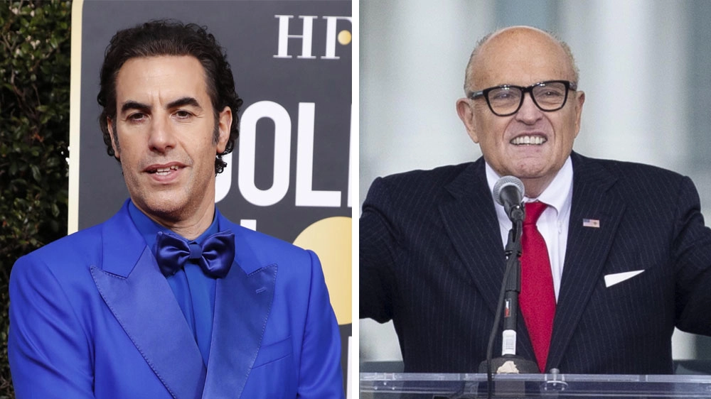 Sacha Baron Cohen, regista di 'Borat 2', e Rudy Giuliani