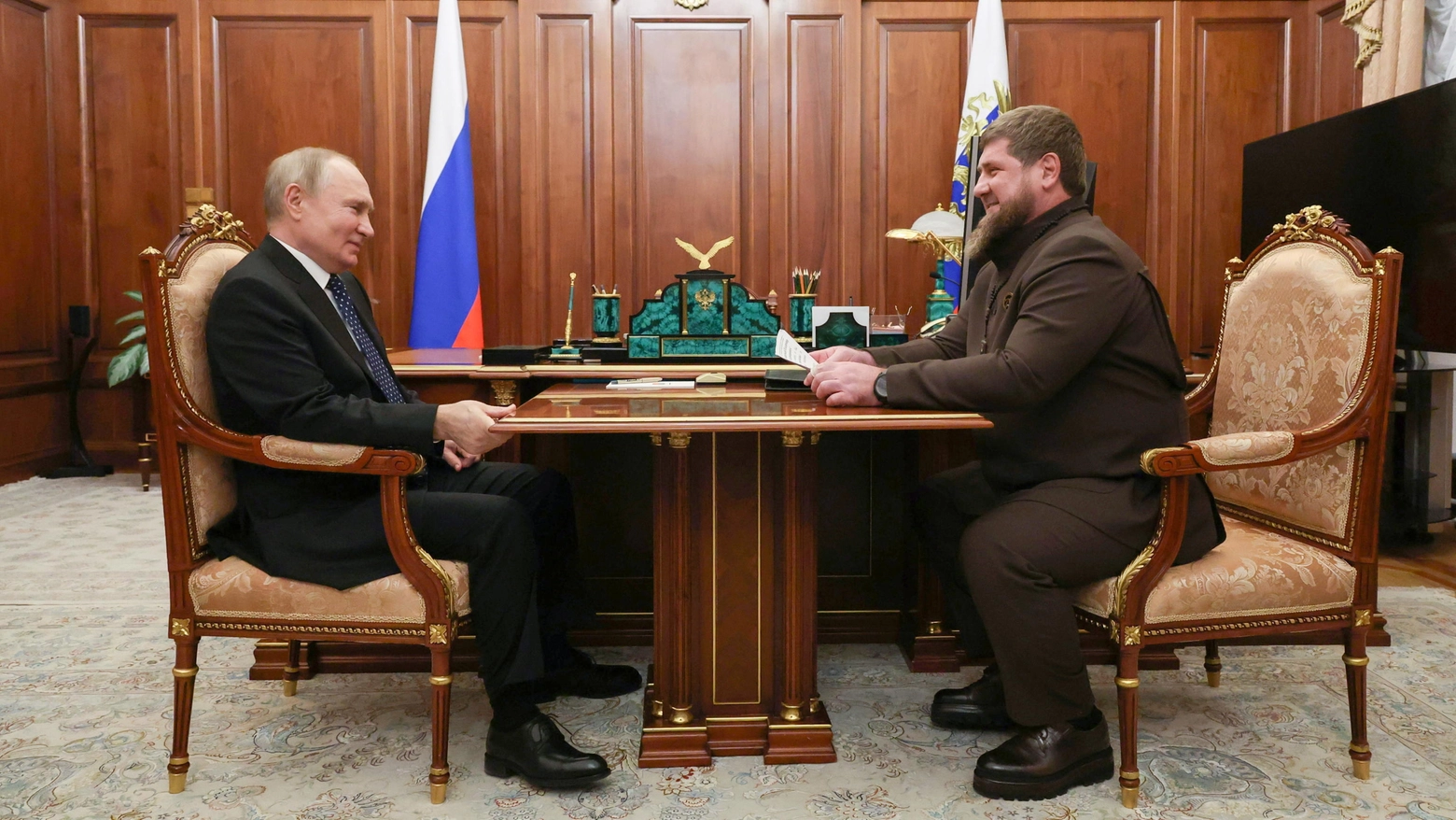 Kadyrov con il presidente Putin