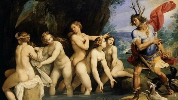 Il quadro 'Diana e Atteone' del pittore Giuseppe Cesari