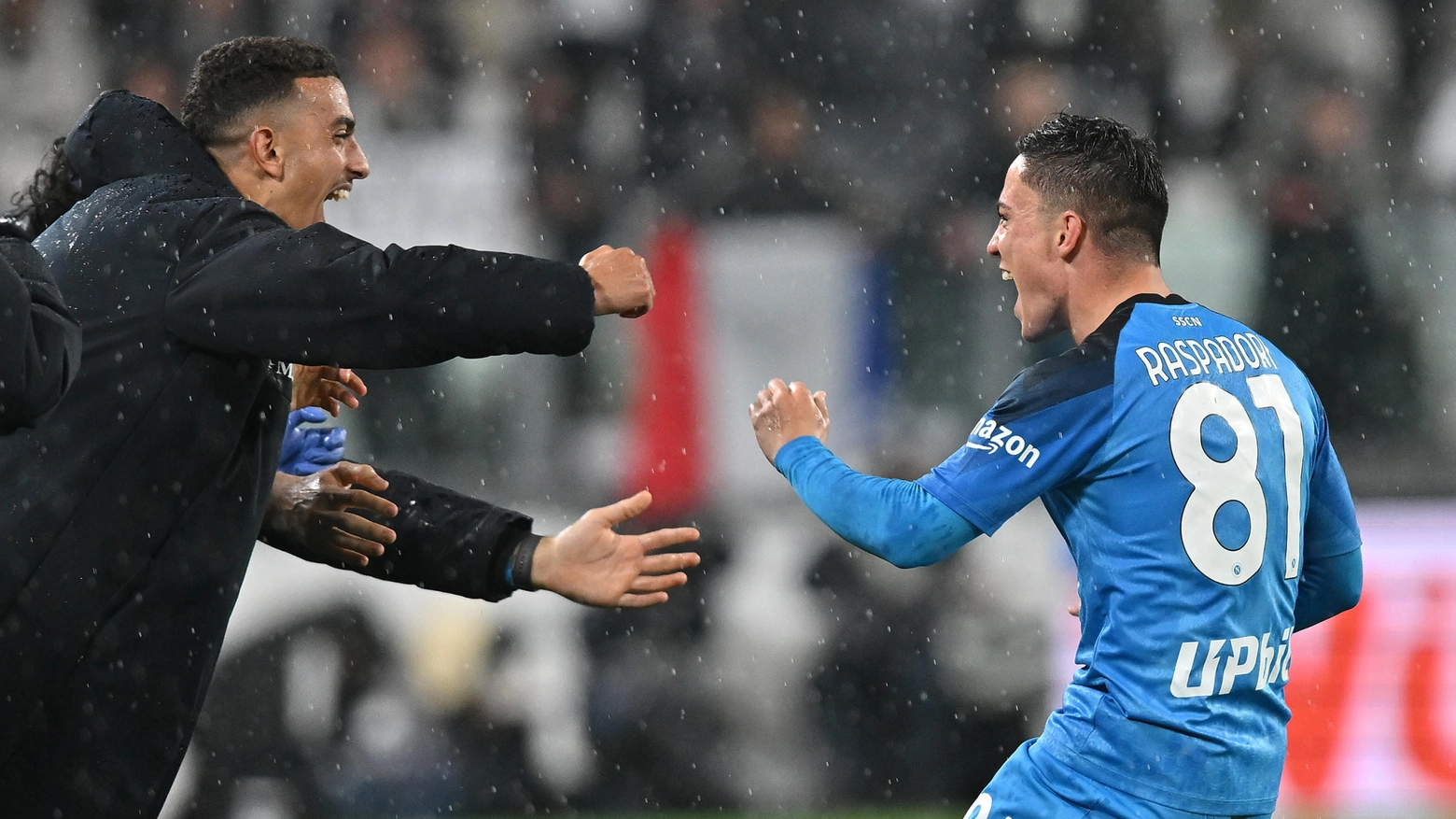 Juventus-Napoli 0-1 la gioia di Raspadori
