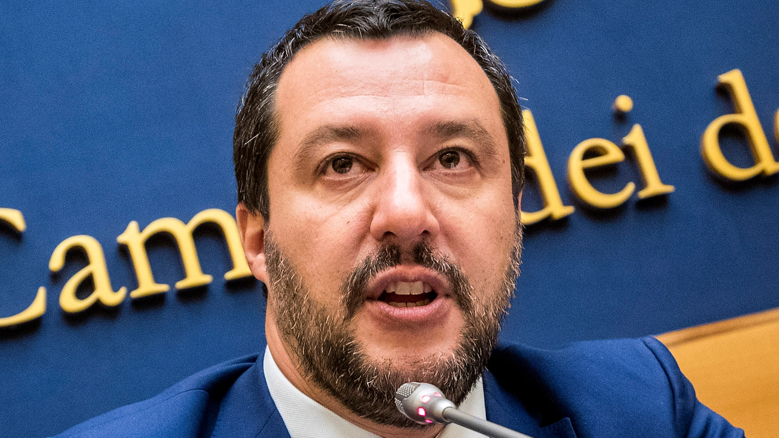 Il leader della Lega e ministro dell'Interno, Matteo Salvini