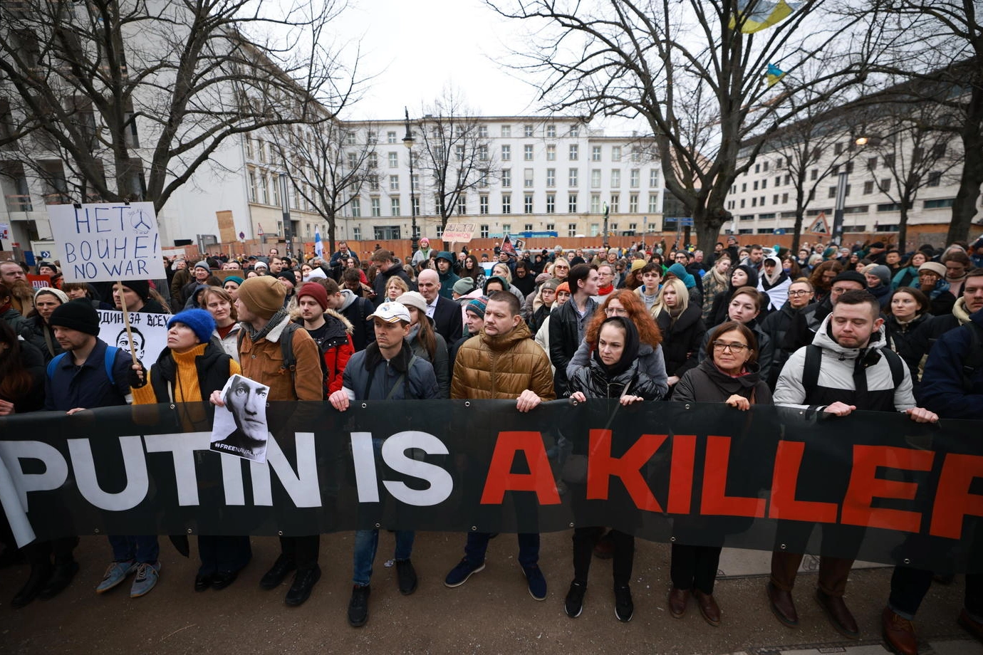 La reazione di una città occidentale, Berlino, alla morte di Navalny