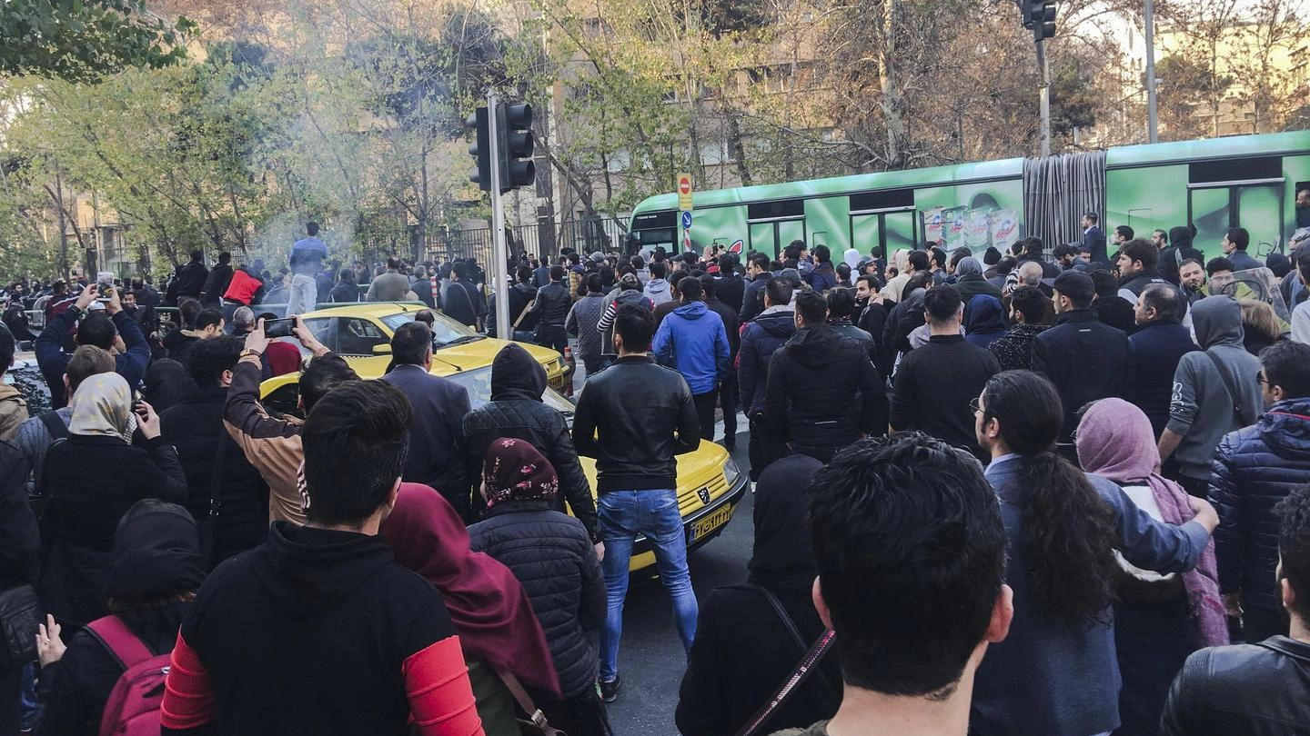 Iran, un momento delle proteste (Ansa)