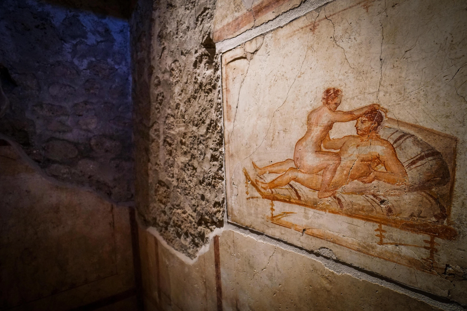 Dipinti erotici nella casa dei Vettii a Pompei