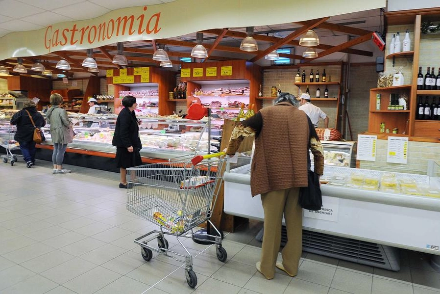 Un carrello della spesa al supermercato (Fornasari)