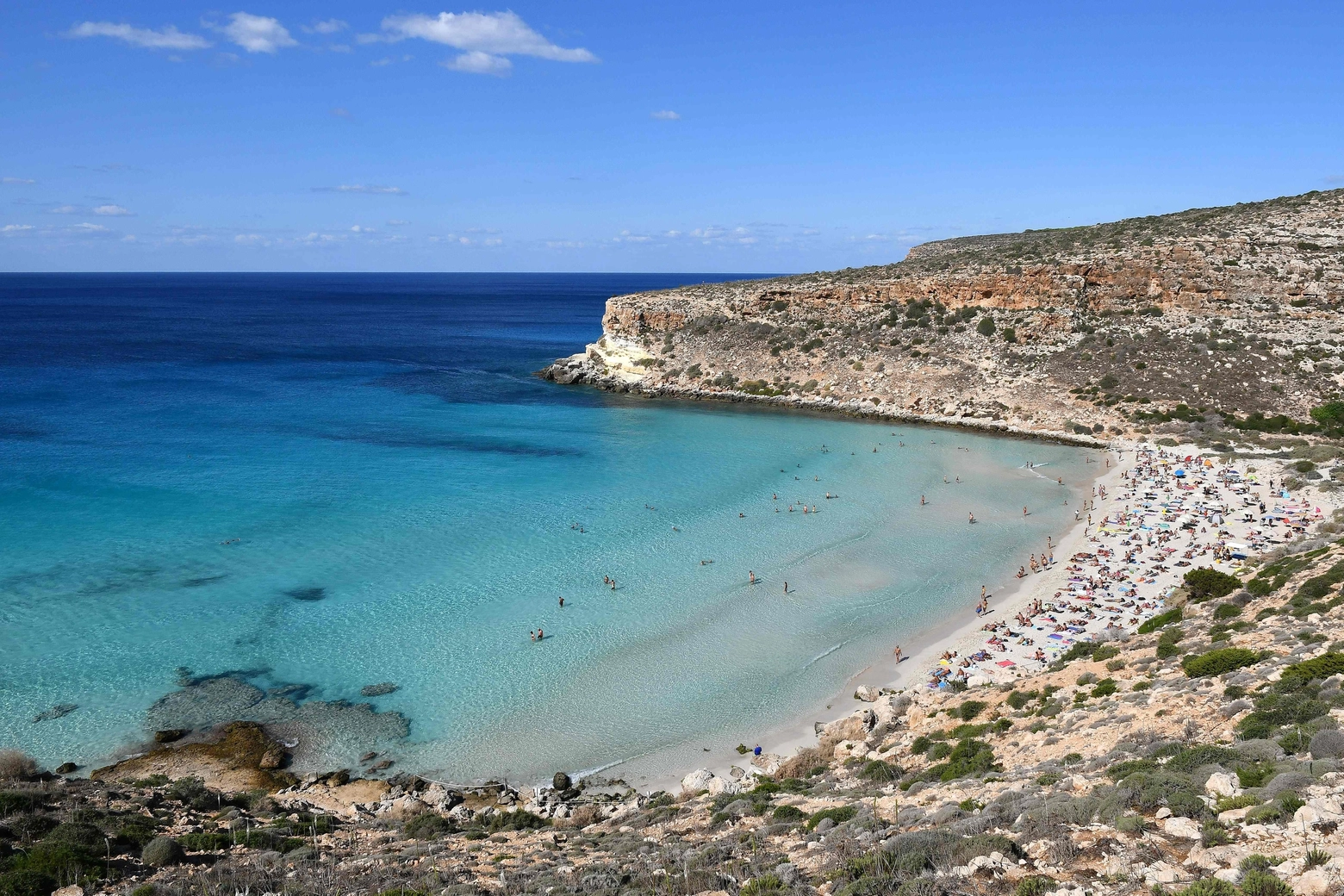 Isola dei Conigli a Lampedusa (Lapresse)
