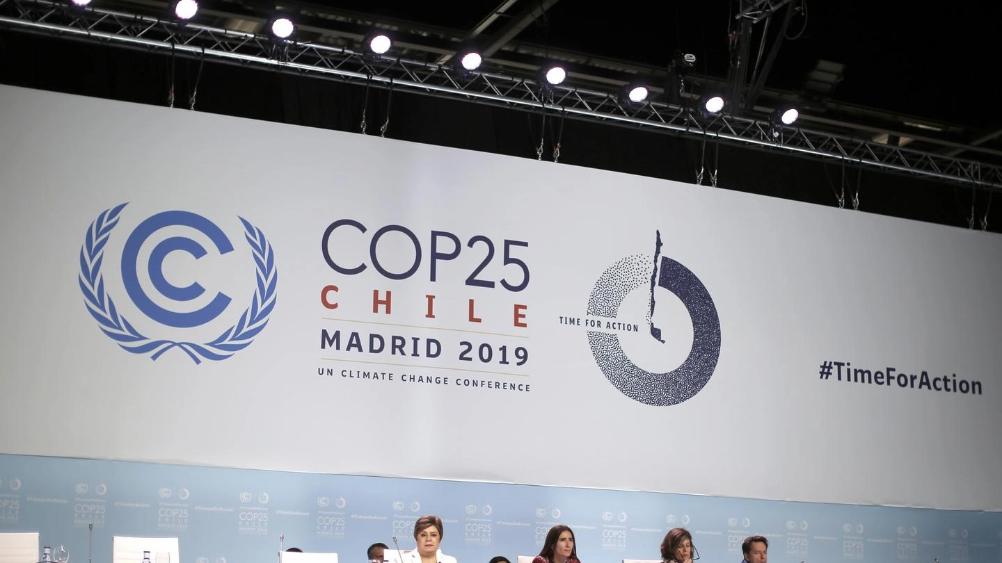 Un momento della conferenza sul clima a Madrid (Ansa)