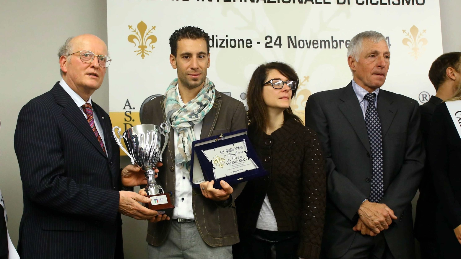 Vincenzo Nibali premiato con il Giglio d'oro (Germogli)