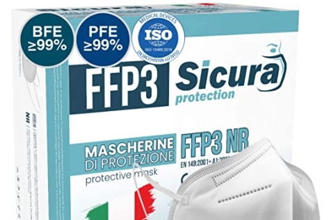 Sicura Protection Mascherine FFP3 su amazon.com