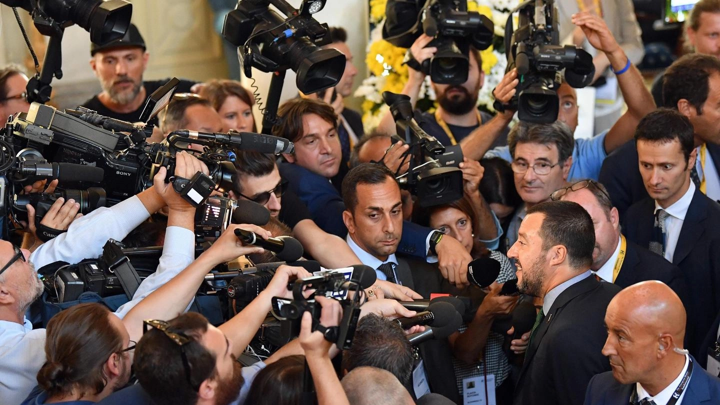 Matteo Salvini al Forum Ambrosetti di Cernobbio (Ansa)