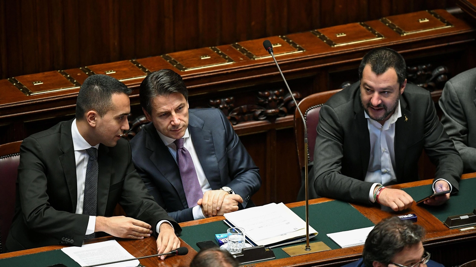  Luigi Di Maio, Giuseppe Conte e Matteo Salvini (Ansa)