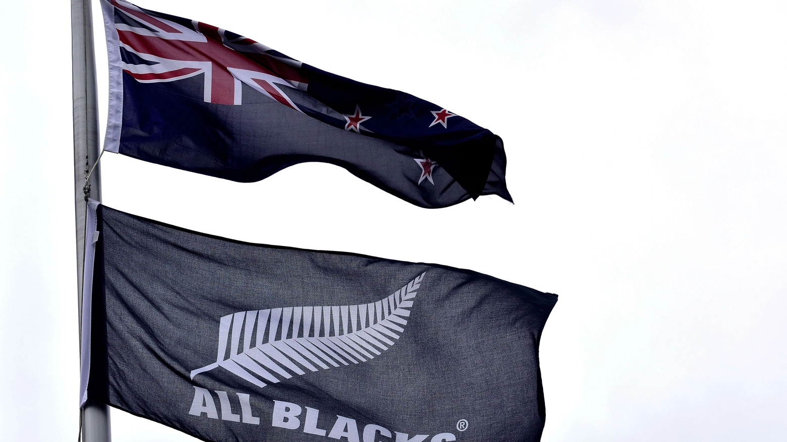 La bandiera degli All Blacks, campioni del mondo di rugby (AFP)