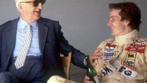 Enzo Ferrari con Gilles Villeneuve